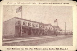 Richard Niederstein's Grand Hotel Middle Village, NY Postcard Postcard