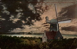 Dutch Windmill by Moonlight, Golden Gate Park Postcard