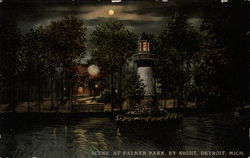 Scene at Palmer Park by Night Postcard
