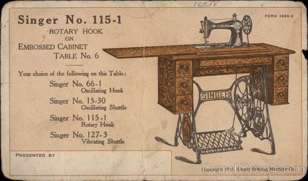 Singer No. 115-1 Sewing Machine Java Advertising