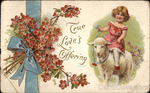 Girl Riding on a Sheep