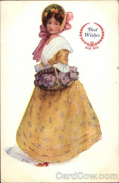 Women with Basket of Violets