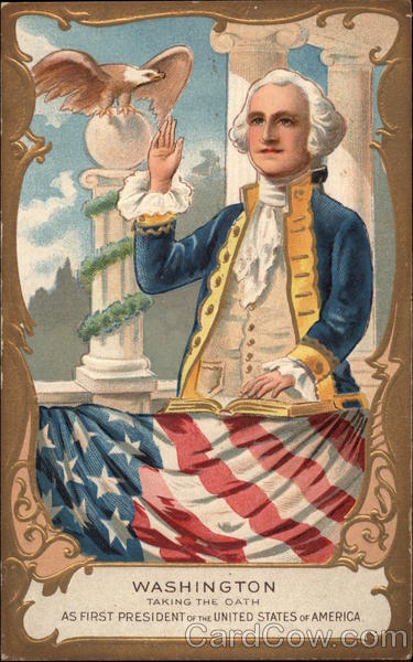 Washington Taking the Oath as First President of the United States of America