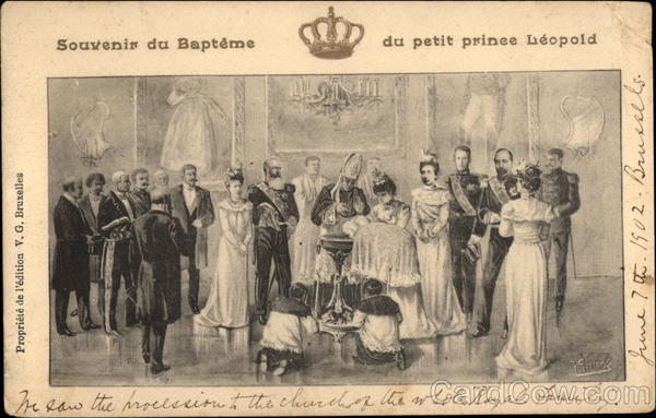 Souvenir of the Baptism of Little Prince Leopold Royalty