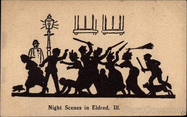 Night Scenes in Eldred, Ill Illinois Comic, Funny