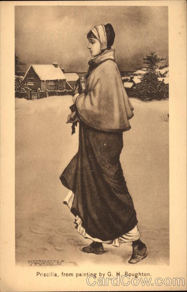 Priscilla, from painting by G. H. Boughton Art