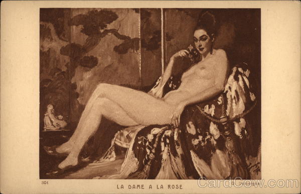 La dame a la rose Jean G. Domergue Art
