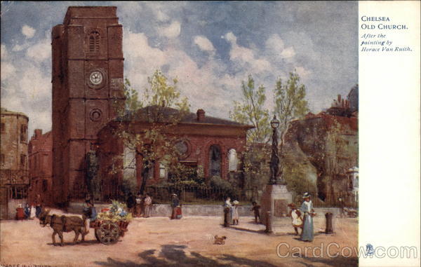 Chelsea Old Church, After the Painting by Horace Van Ruith London England