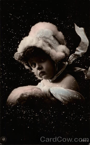 Child in Winter Bonnet and Muff Girls