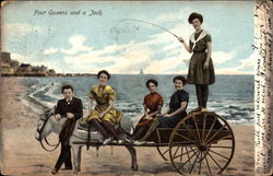 Four Queens and a Jack Postcard