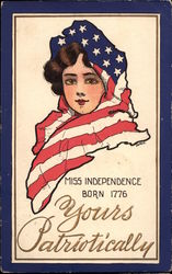 Yours Patrioticaly Postcard