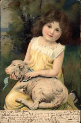 My dear little girl Sheep Postcard Postcard