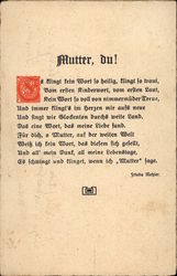 Mutter, du! Postcard