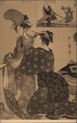 Estampe par Utamaro 1753-1806 Postcard