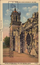 Tower and Window of San Jose Misprints & Errors Postcard Postcard