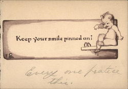 Keep your smile pinned on! Postcard