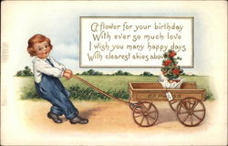 A flower for your birthday Children Postcard Postcard