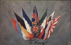 Allied Flags Postcard