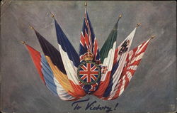 Allied Flags Postcard Postcard