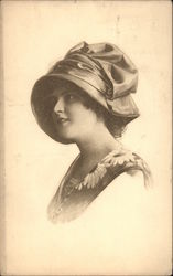 Portrait of Women in Bonnet Postcard