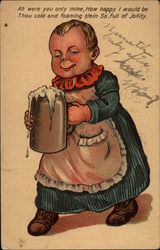 Baby Drinking Beer Postcard Postcard