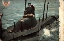 U.S. Submarine Boat Plunger Postcard