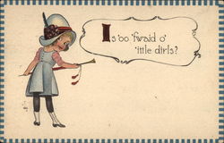 Is 'oo 'fwaid O' 'ittle Dirls? Postcard