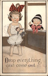 Drop Everything and Come Out! Comic, Funny Postcard Postcard