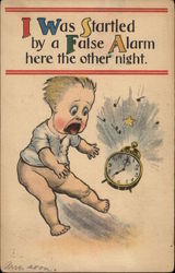 I Was Startled by a False Alarm Here the Other Night Comic, Funny Postcard Postcard