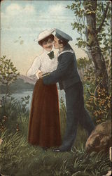 Sailor Courting Girl Postcard
