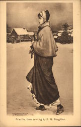Priscilla, from painting by G. H. Boughton Postcard