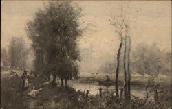 Scene Along the River Postcard