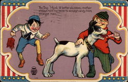 Two Boys Teasing a Dog Two Boys Teasing a Dog