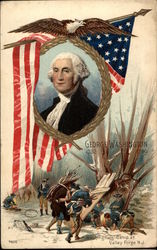 George Washington (1732-1799) - Washington's Camp at Valley Forge NJ Postcard