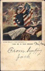 "Kiss me in your dreams" Postcard