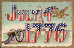 July 4th 1776 Postcard