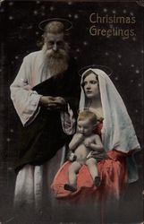 Christmas Greetings from California Madonna & Child Postcard Postcard