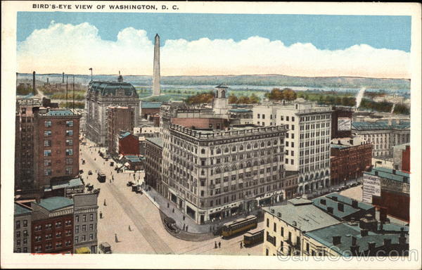 Bird's Eye view of Washington District of Columbia