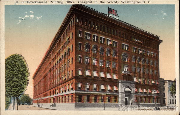 US Government Printing Office (Largest in the World) Washington District of Columbia