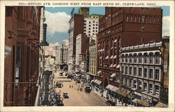 Euclid Ave. looking west from East Sixth St Cleveland Ohio