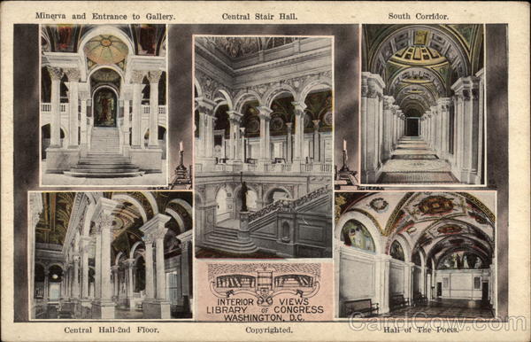 Interior Views of the Library of Congress WAshington District of Columbia