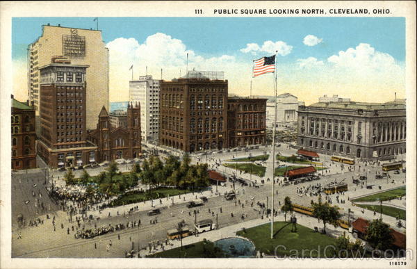 Public Square Looking North Cleveland Ohio