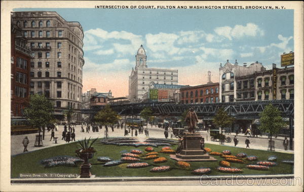 Intersection of Court, Fulton & Washington Streets Brooklyn New York