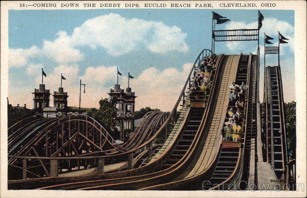 Coming down the Derby Dips, Euclid Beach Park Cleveland Ohio