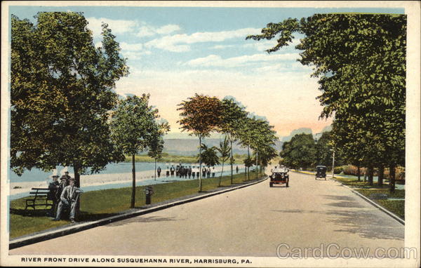 River Front Drive along Susquehanna River Harrisburg Pennsylvania