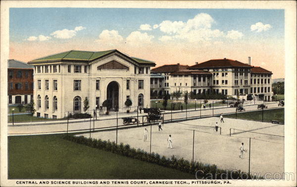 Central and Science Buildings and Tennis Court, Carnegie Tech Pittsburgh Pennsylvania