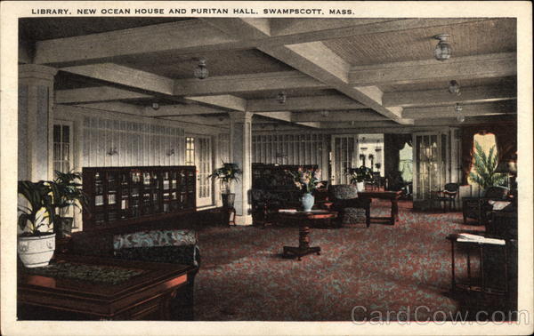 Library, New Ocean House and Puritan Hall Swampscott Massachusetts