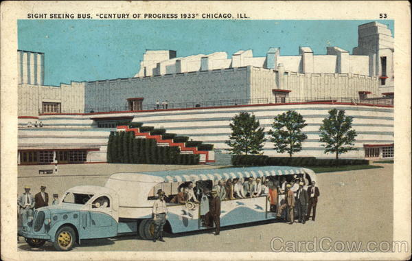 Sight Seeing Bus, Century of Progress 1933 Chicago Illinois
