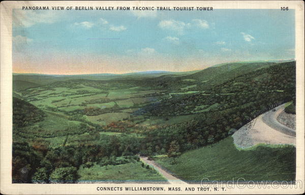 Panorama View of Berlin Valley fro Taconic Trail Tourist Tower New York