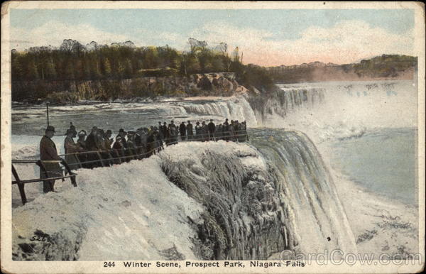 Winter Scene, Prospect Park Niagara Falls New York